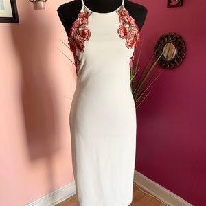 Bisou Bisou: White Embroidered Dress